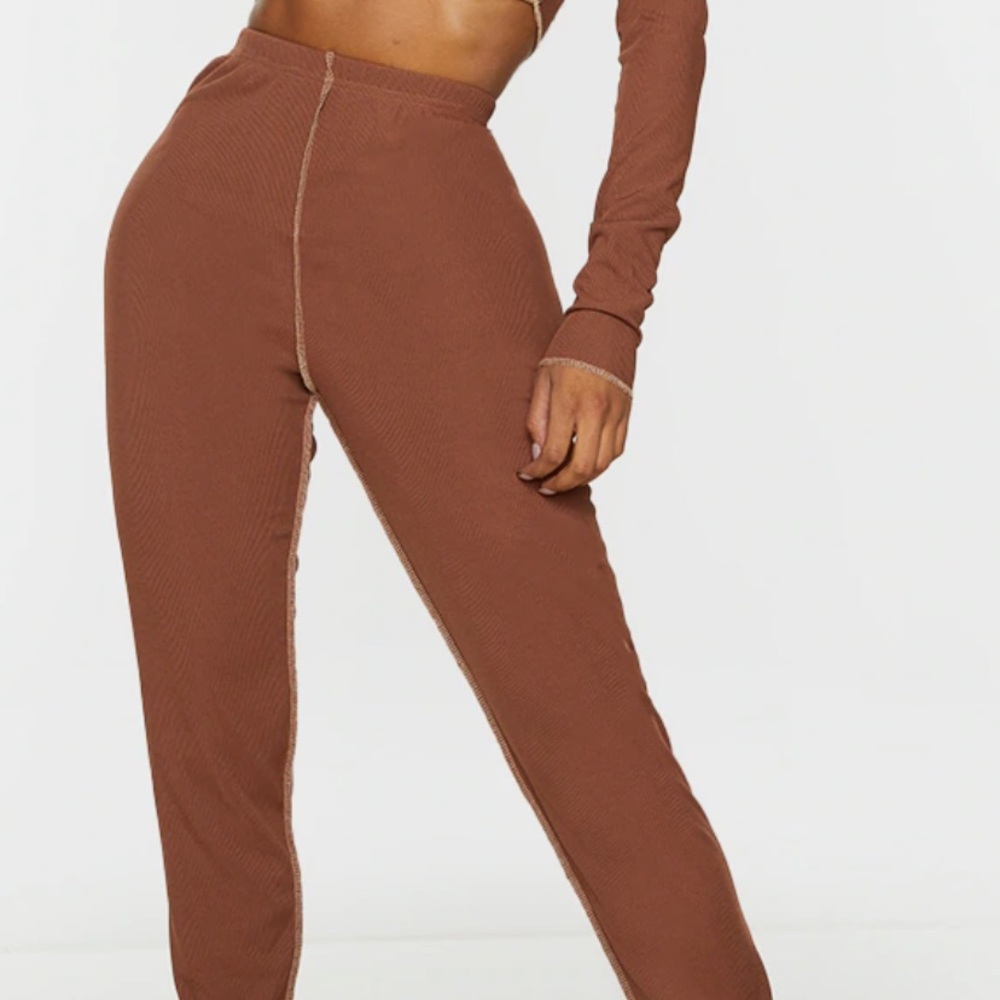 Brown Rib Legging - Picture 4 of 4